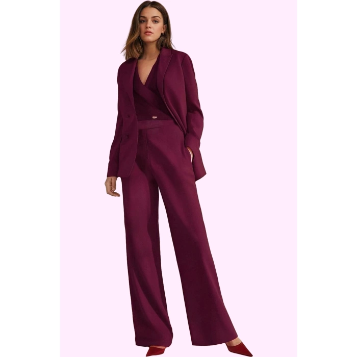 Kadın Boru Paça Pantolon Polyester Elastan Günlük Ve İş Kullanımı Yaz Aylarının Vazgeçilmezi