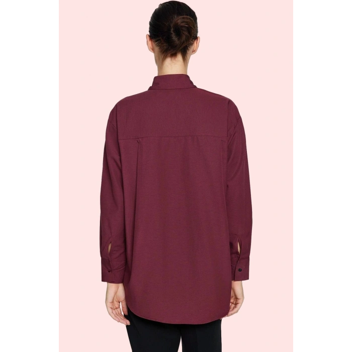 Kadın Boyfriend Geniş Kalıp Pamuklu Gömlek Günlük Casual Stil Hafta Sonu Dayanıklı Malzeme