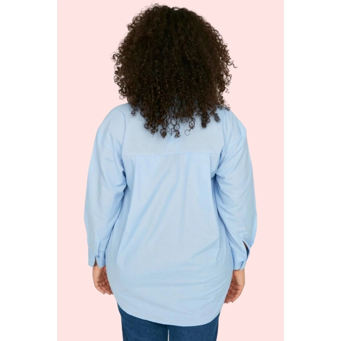 Kadın Boyfriend Gömlek Düz Desen Regular Kalıp Günlük Kullanım Hafta Sonu Kaliteli Malzeme