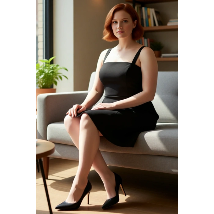 Kadın Büyük Beden Abiye Dokuma Elbise A Line Kalıbı Ve Kare Yaka Detayıyla Mezuniyet Şıklığı Sunar