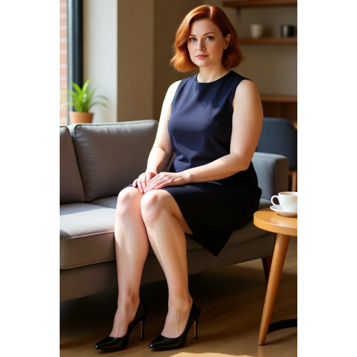 Kadın Büyük Beden Lacivert Kolsuz Mini Shift Elbise 100 Polyester Gold Düğme Detaylı Şık Tasarım