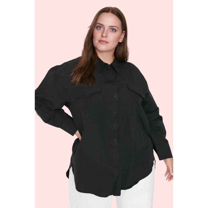 Kadın Büyük Beden Oversize Poplin Gömlek Renk Günlük Kullanım İçin Yaz Aylarının Vazgeçilmezi