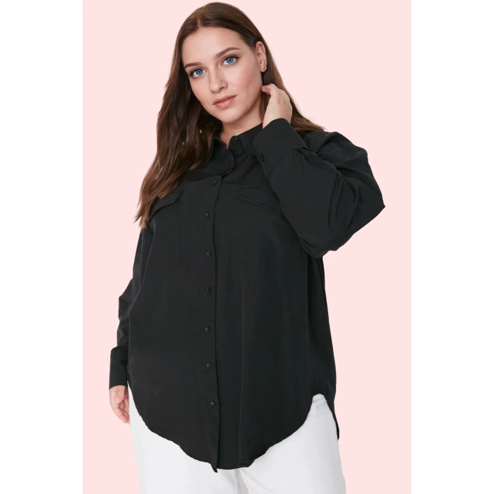 Kadın Büyük Beden Oversize Poplin Gömlek Renk Günlük Kullanım İçin Yaz Aylarının Vazgeçilmezi