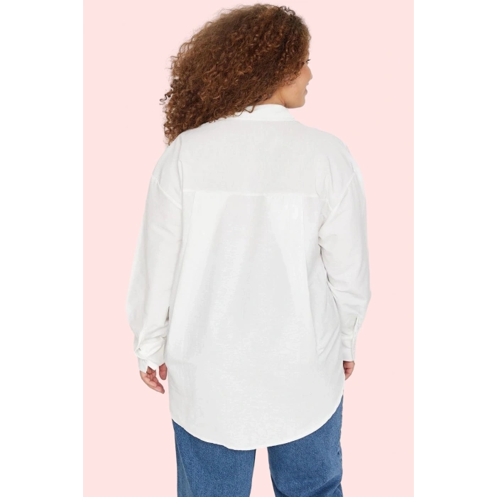 Kadın Büyük Beden Oversize Poplin Gömlek Renk Günlük Kullanım İçin Yaz Aylarının Vazgeçilmezi