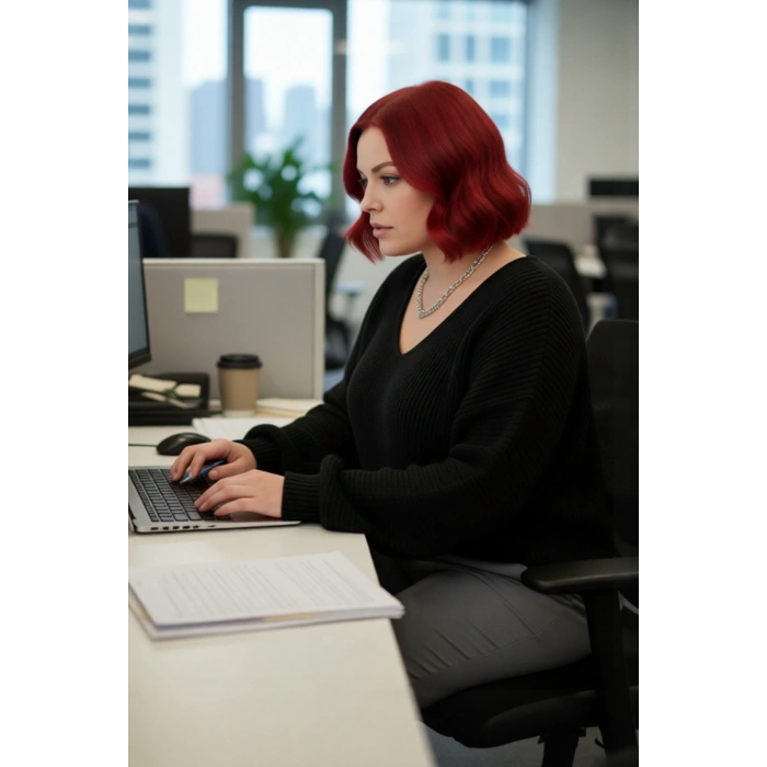 Kadın Büyük Beden V Yaka Kalın Triko Kazak Düz Akrilik Selanik Dokuma Kışlık Şık Seçim Kaliteli