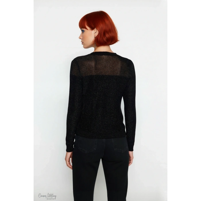 Kadın Casual Basic Siluet İnce Triko Kazak Bisiklet Yaka Uzun Kol İlkbahar Sonbahar Stili Kaliteli