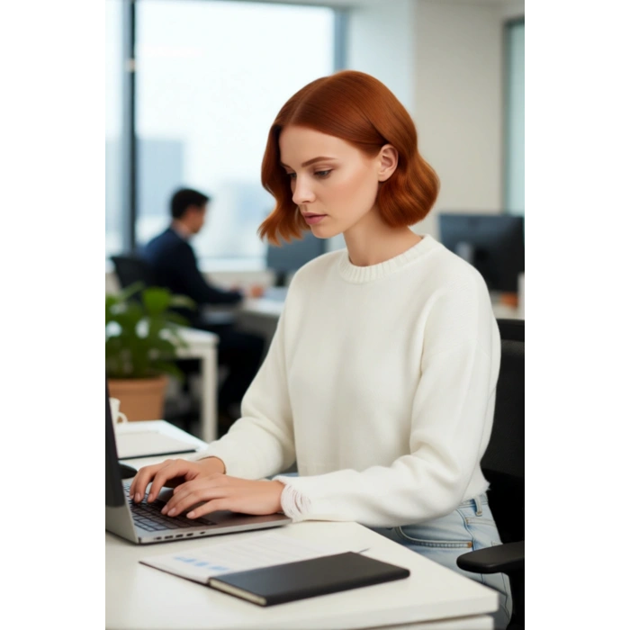 Kadın Casual Crop Oversize Bisiklet Yaka Triko Kazak Düşük Kol Akıtma Detaylı Konforlu Şık