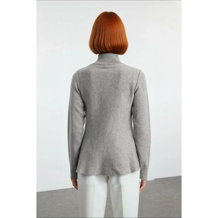 Kadın Casual Dik Yaka Triko Kazak Basic Regular Kalıp Kış Kombinleri İçin Konforlu Ve Şık Seçim