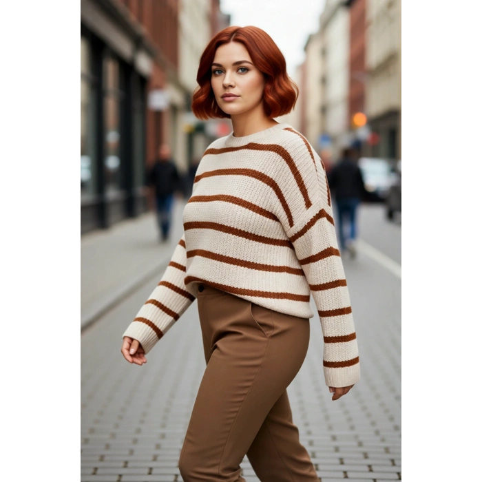 Kadın Casual Düşük Kol Akrilik Triko Kazak Günlük Şıklığı Kış Boyunca Üstünde Taşı Kaliteli