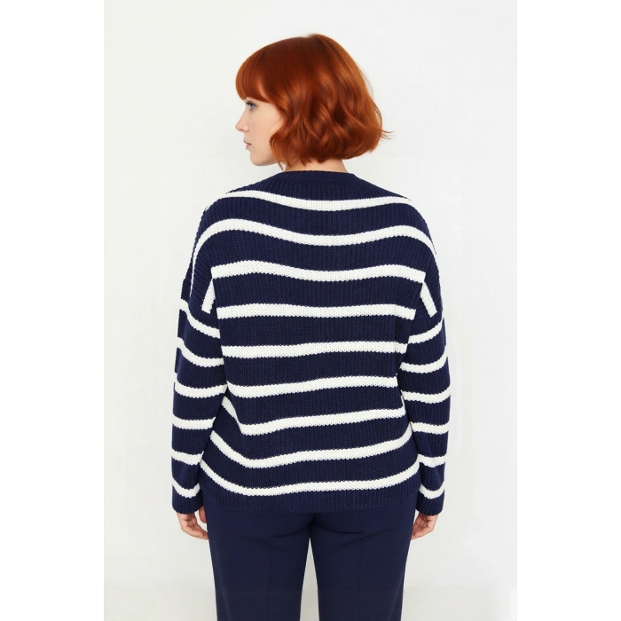 Kadın Casual Düşük Kol Akrilik Triko Kazak Günlük Şıklığı Kış Boyunca Üstünde Taşı Kaliteli