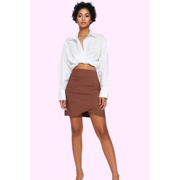 Kadın Casual Mini Etek Polyester Elastan Rahat ve Şık Günlük Kullanım Yaz Aylarının Vazgeçilmezi