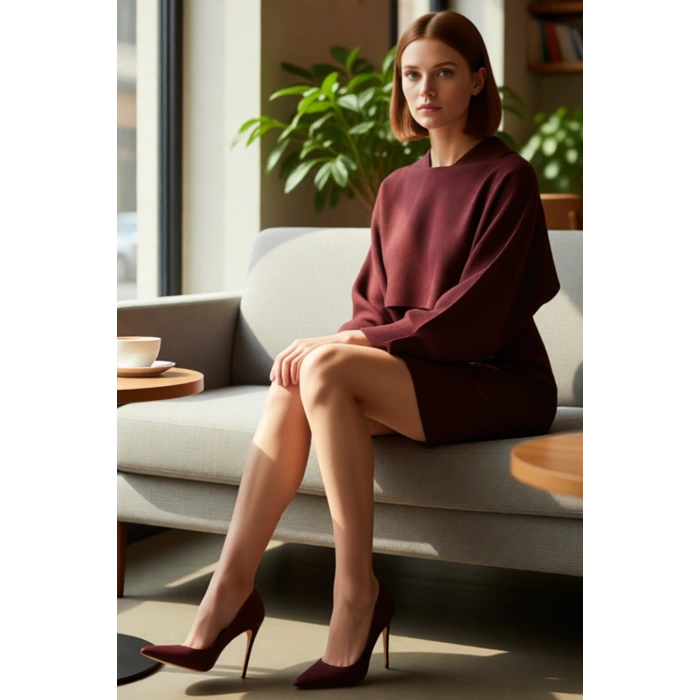 Kadın Casual Triko Bisiklet Yaka Bodycon Mini Elbise Ve Bolero Takımı İnce Kumaş Konforu Kaliteli