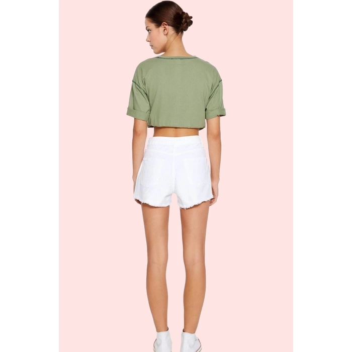 Kadın City Short Denim Şort Dar Paça Pamuklu Yaz Aylarının Vazgeçilmezi Stilin Buluştuğu Yer