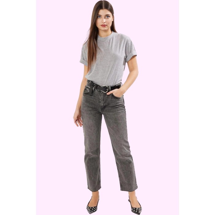 Kadın Comfort Straight Jean; Denim Normal Bel Uzun Boy Günlük Kullanım Yaz Aylarının Vazgeçilmezi