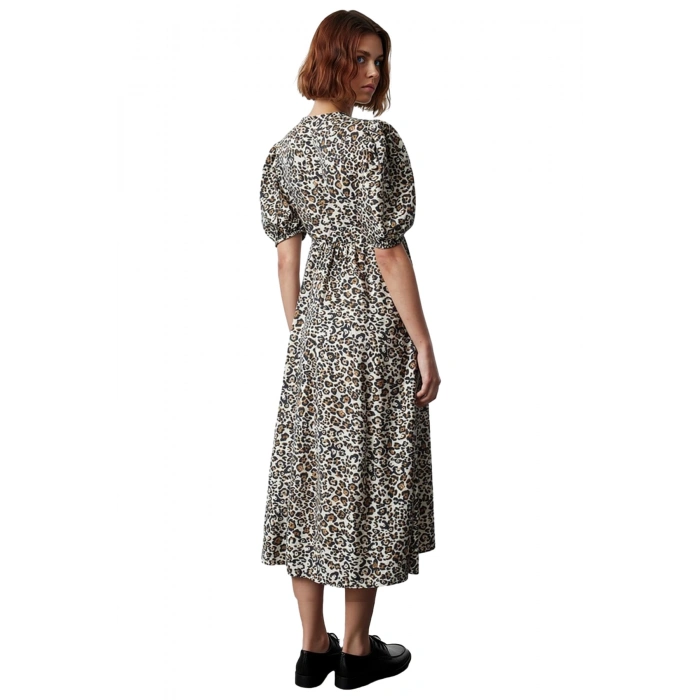 Kadın Cool & Comfort Animal Baskılı A Kesim Maxi Elbise Tam 90 100 Karakter Kaliteli Şık Rahat