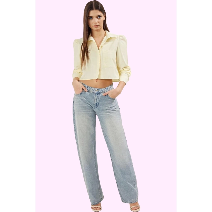 Kadın Denim Baggy Pantolon Günlük Kullanım İçin Rahat Kesim Pamuk Yaz Aylarının Vazgeçilmezi