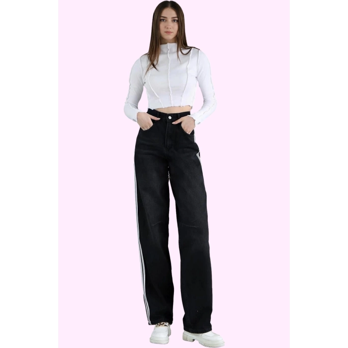 Kadın Denim Barrel Jean Pantolon; Yüksek Bel Uzun Boy Pamuk Günlük Stil Yaz Aylarının Vazgeçilmezi