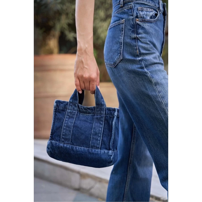 Kadın Denim Çapraz Askılı Mini Çanta Günlük Kullanım için Şık Tasarım Uzun Ömürlü Mükemmel Uyum