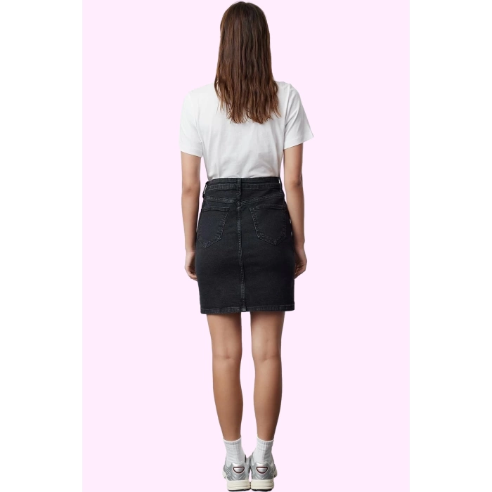 Kadın Denim Kalem Etek Yüksek Bel Kısa Boy Casual Günlük Stil Hafta Sonu Dayanıklı Malzeme
