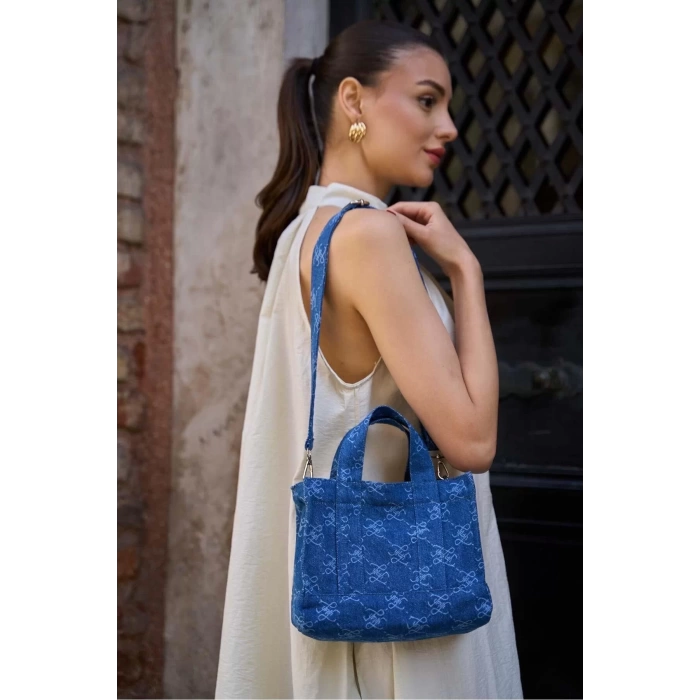 Kadın Denim Omuz Çantası Şık ve Fonksiyonel Günlük Tasarım Trend Tasarım Günlük Kullanım İçin
