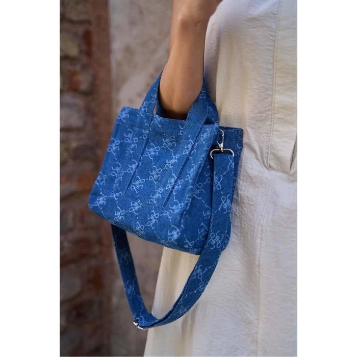 Kadın Denim Omuz Çantası Şık ve Fonksiyonel Günlük Tasarım Trend Tasarım Günlük Kullanım İçin