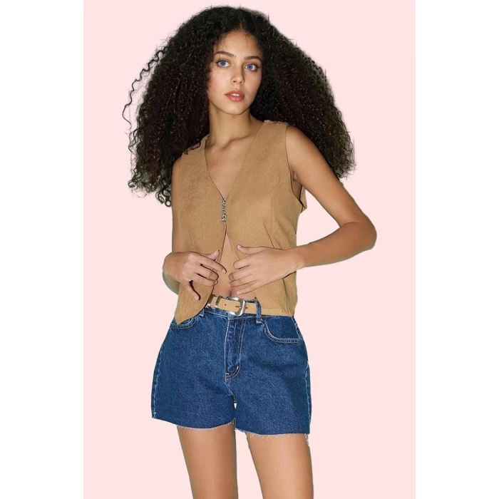 Kadın Denim Şort Geniş Paça Düz Desen Pamuk Günlük Kombinler Hafta Sonu Yaz Aylarının Vazgeçilmezi