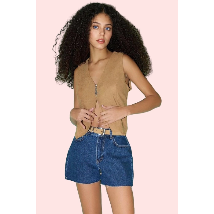 Kadın Denim Şort Geniş Paça Düz Desen Pamuk Günlük Kombinler Hafta Sonu Yaz Aylarının Vazgeçilmezi