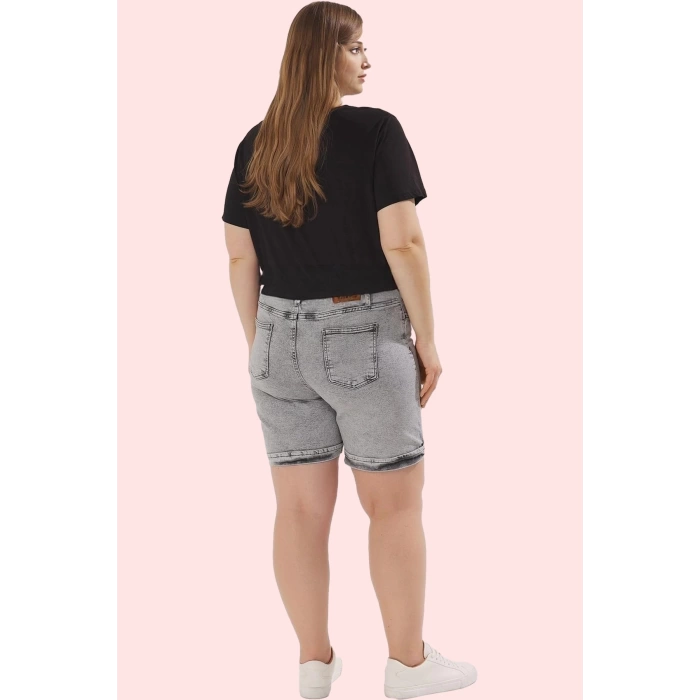 Kadın Denim Şort Yüksek Bel Geniş Paça Rahat Günlük Kombinler Hafta Sonu Dayanıklı Malzeme