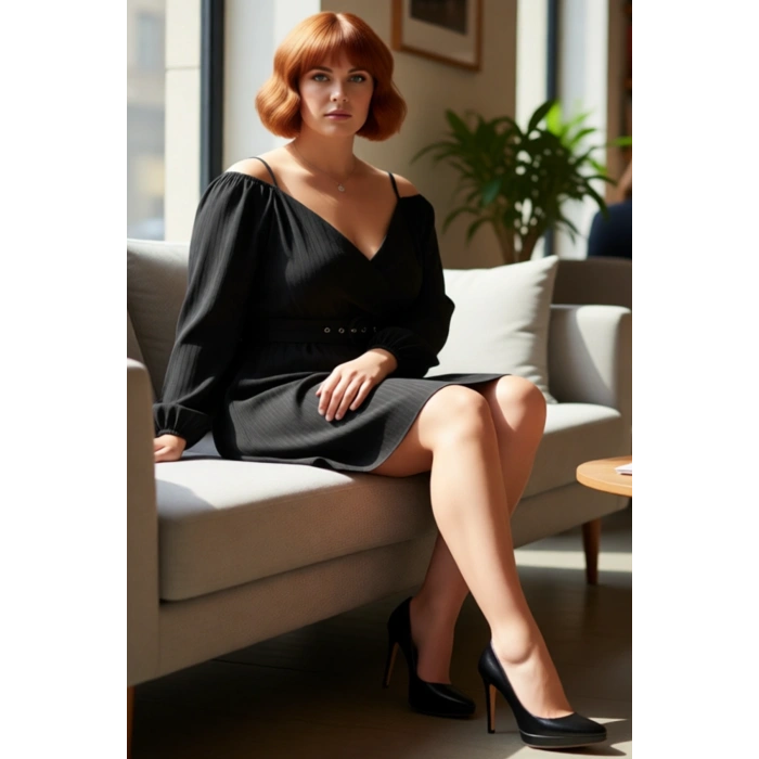 Kadın Dokuma Kemer Detaylı Düşük Kol A Kesim V Yaka Mini Elbise Günlük Şıklık İçin İdealdir