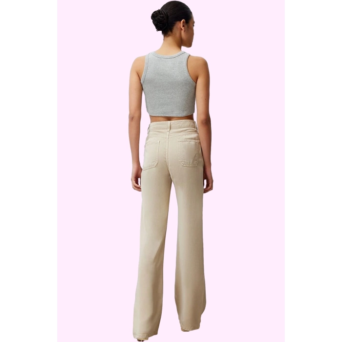 Kadın Düşük Bel Wide Leg Pantolon Liyosel Uzun Boy Casual Şıklık Yaz Aylarının Vazgeçilmezi