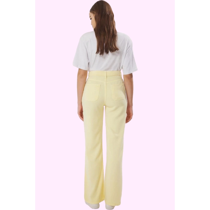 Kadın Düşük Bel Wide Leg Pantolon Liyosel Uzun Boy Casual Şıklık Yaz Aylarının Vazgeçilmezi