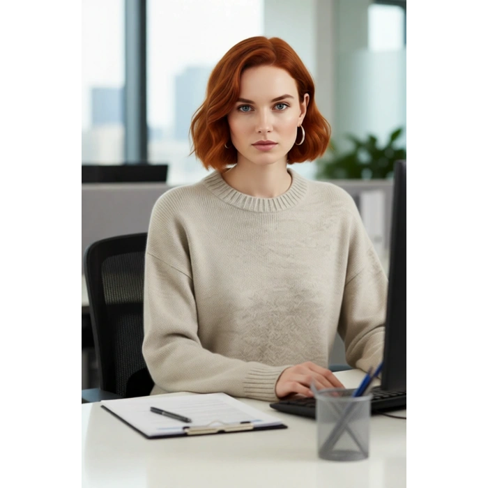 Kadın Düşük Kol Oversize Triko Kazak Bisiklet Yaka Yumuşak Dokulu Basic Kış Kombinleri İçin İdeal