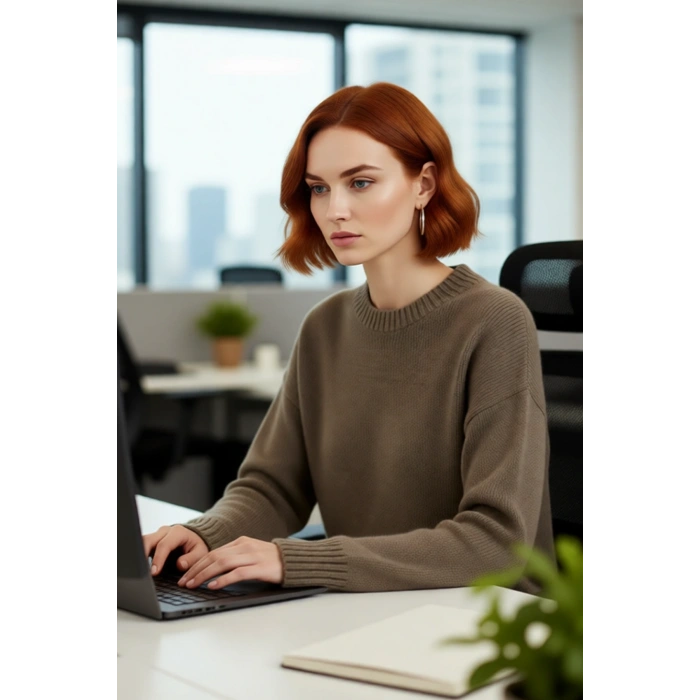 Kadın Düşük Kol Oversize Triko Kazak Bisiklet Yaka Yumuşak Dokulu Basic Kış Kombinleri İçin İdeal