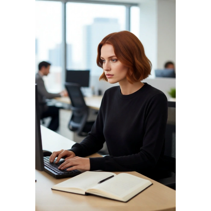 Kadın Düz Bisiklet Yaka Ekru Triko Kazak Regular Kalıbı ile Kışa Özel Şık ve Konforlu Kaliteli