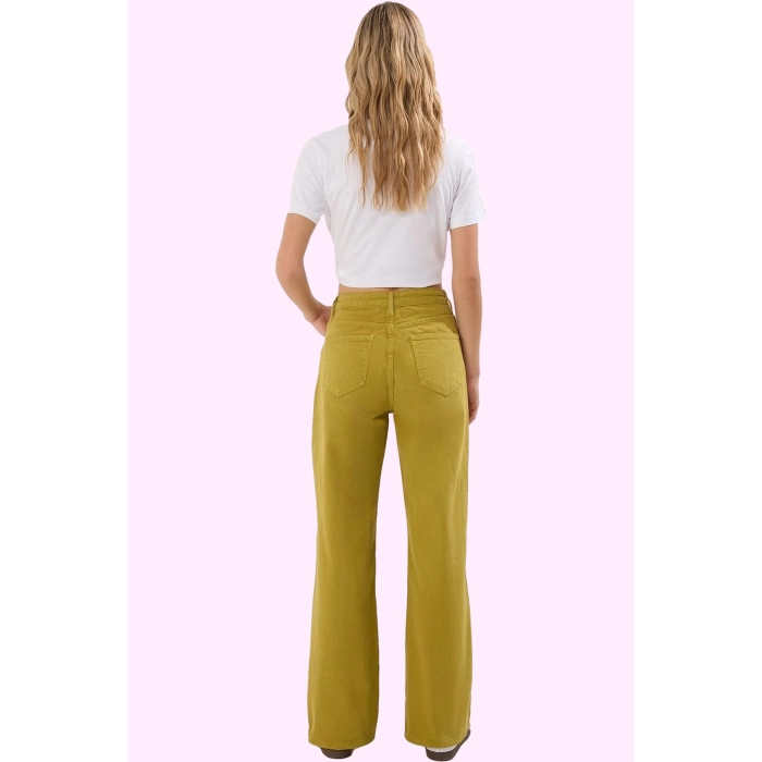 Kadın Düz Desen Wide Leg Pantolon Pamuk Rahat Günlük Stil Hafta Sonu Yaz Aylarının Vazgeçilmezi