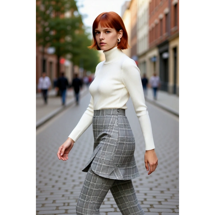 Kadın Düz Fitilli Balıkçı Yaka Triko Kazak Uzun Kol Tasarımıyla Soğuk Günlere Özel Şıklık Kaliteli