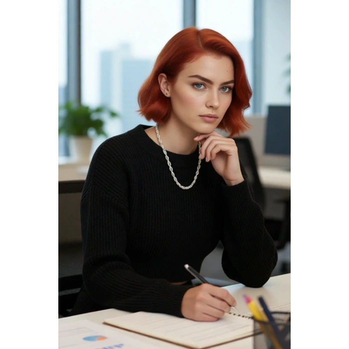 Kadın Ekru Basic Regular Kalıp Uzun Kollu Düşük Kol Triko Kazak Günlük Rahat Şıklık İçin Kaliteli