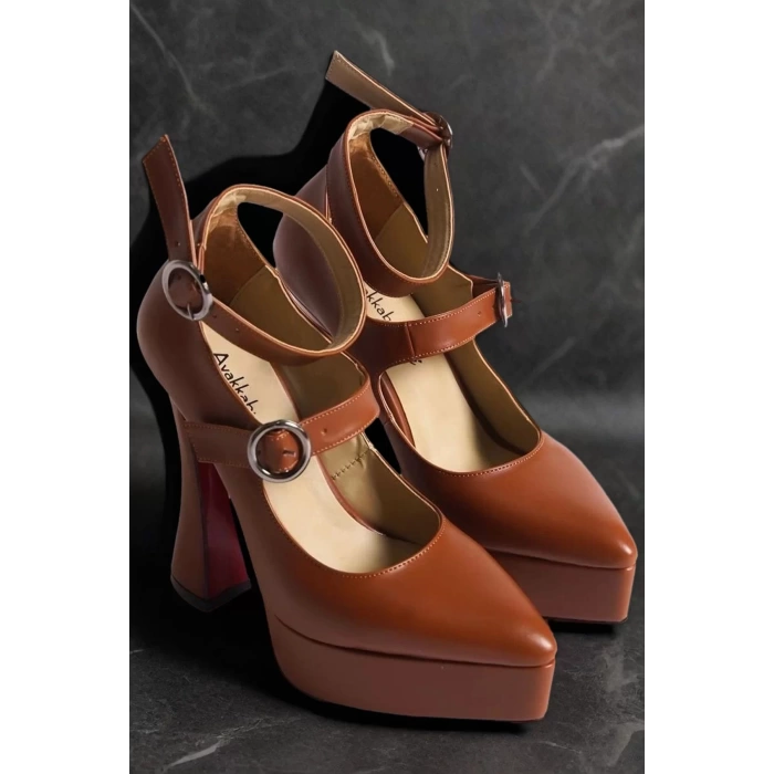 Kadın Elegant Ayakkabı Baret Detaylı Platform Ayakkabı Özel Tasarım Abiye Ayakkabı
