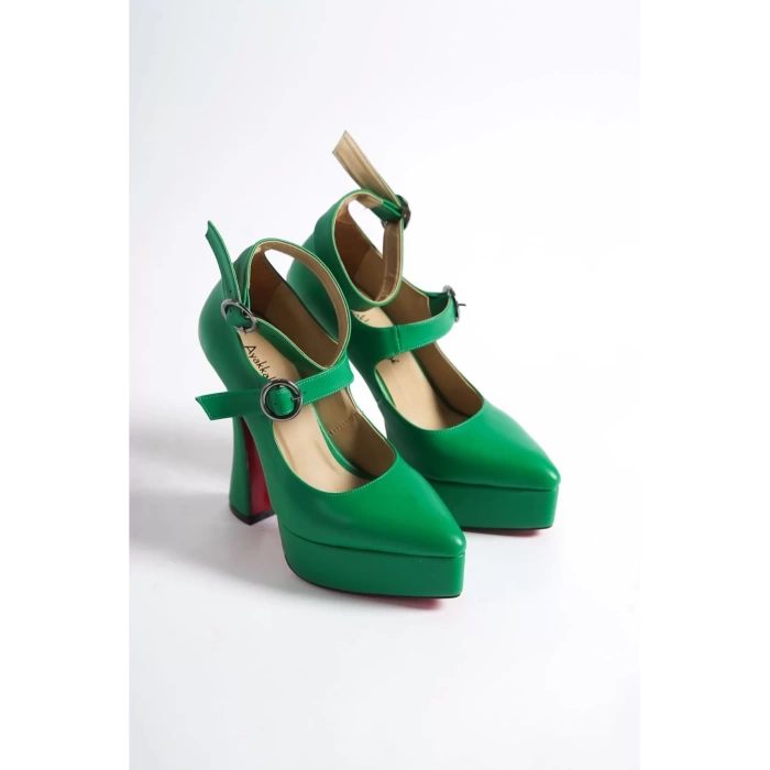 Kadın Elegant Ayakkabı Baret Detaylı Platform Ayakkabı Özel Tasarım Abiye Ayakkabı