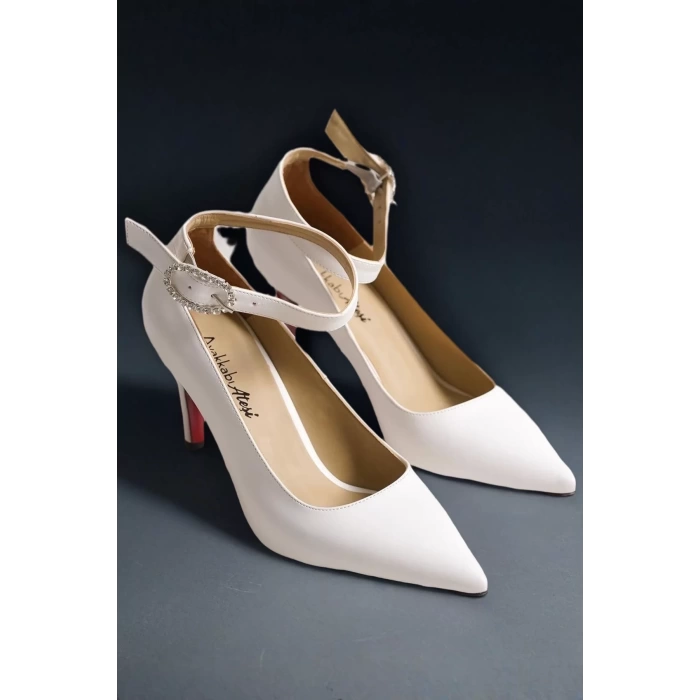 Kadın Elegant Ayakkabı Baretli İnce Topuklu Ayakkabı Stiletto Özel Tasarım Abiye Ayakkabı
