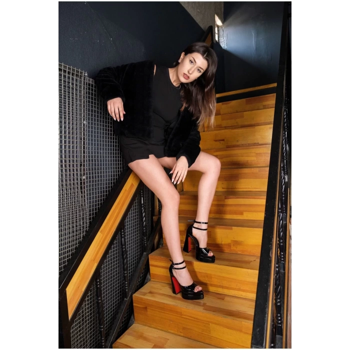 Kadın Elegant Ayakkabı Çift Platform Ayakkabı Özel Tasarım Abiye Ayakkabı
