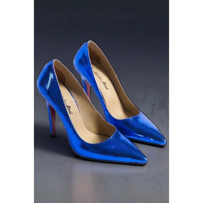 Kadın Elegant Ayakkabı İnce Topuk Stiletto Özel Tasarım Abiye Ayakkabı