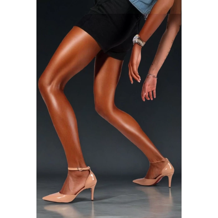 Kadın Elegant Ayakkabı İnce Topuklu Baretli Ayakkabı Stiletto Özel Tasarım Abiye Ayakkabı