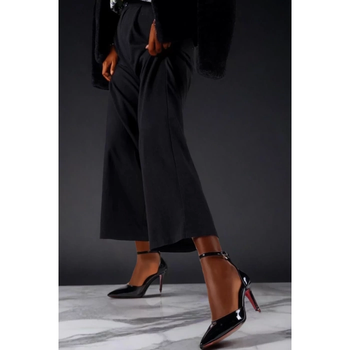 Kadın Elegant Ayakkabı İnce Topuklu Baretli Ayakkabı Stiletto Özel Tasarım Abiye Ayakkabı