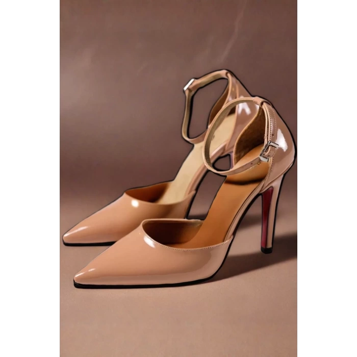Kadın Elegant Ayakkabı İnce Topuklu Baretli Stiletto Özel Tasarım Abiye Ayakkabı
