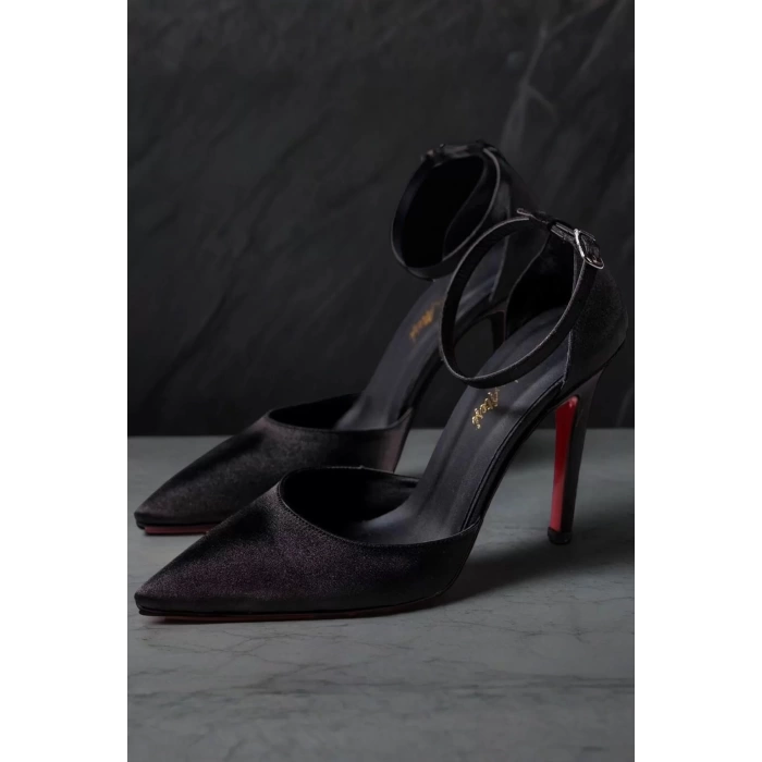 Kadın Elegant Ayakkabı İnce Topuklu Baretli Stiletto Özel Tasarım Abiye Ayakkabı