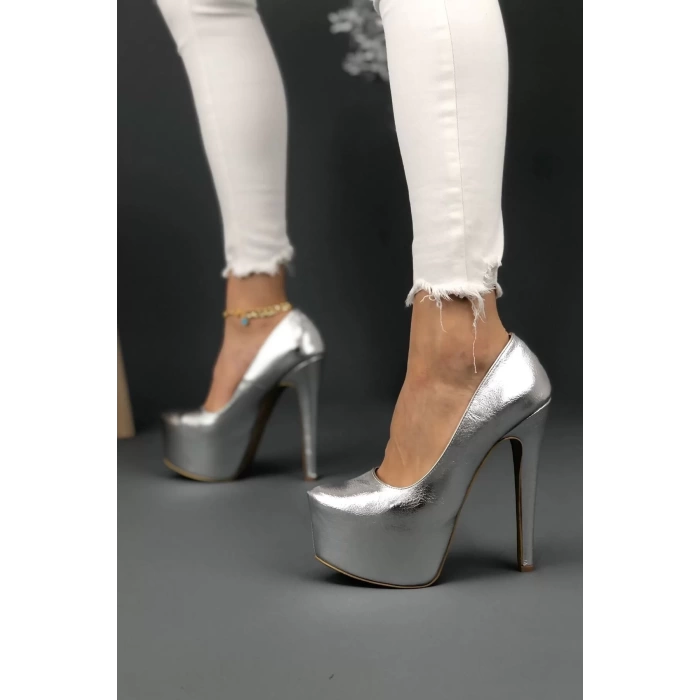 Kadın Elegant Ayakkabı İnce Topuklu Platform Ayakkabı Özel Tasarım Abiye Ayakkabı