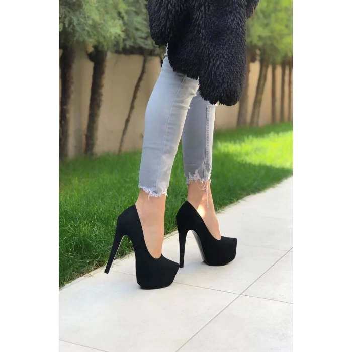 Kadın Elegant Ayakkabı İnce Topuklu Platform Ayakkabı Özel Tasarım Abiye Ayakkabı