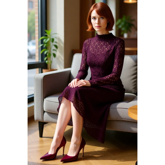 Kadın Fashion Forward Astarlı Düz Desenli Dik Yaka Asimetrik Örme Maxi Elbise Kaliteli Şık