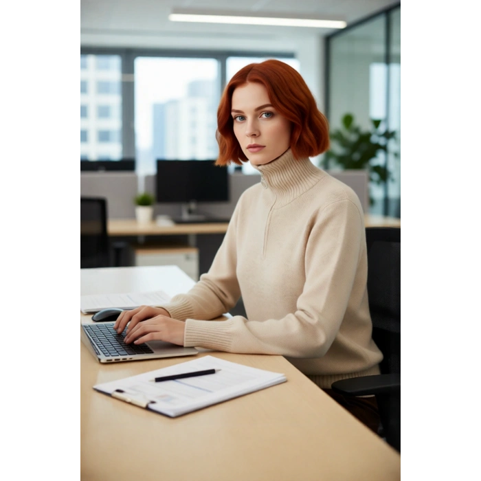 Kadın Fermuarlı Dik Yaka Regular Kalıp Selanik Dokuma Triko Kazak ile Kış Şıklığını Yakalayın